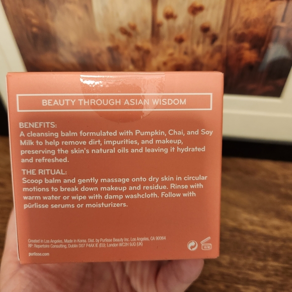 Purlisse Pumpkin Chai Latte Cleansing Balm New Sealed 80 mL + Bonus Item - Picture 6 of 8